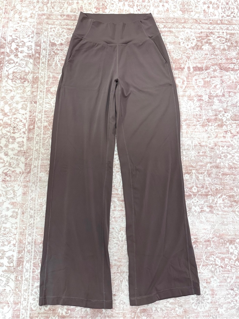 NWOT 🩶 High Waisted Taupe Track Pants - 31” Inseam - Picture 2 of 8